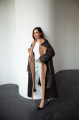 Women's sheepskin coat made of natural sheepskin in dark chocolate color